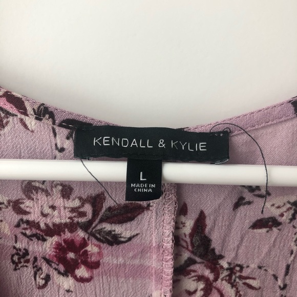 Tie Front Kendall & Kylie Floral Romper - Picture 5 of 5